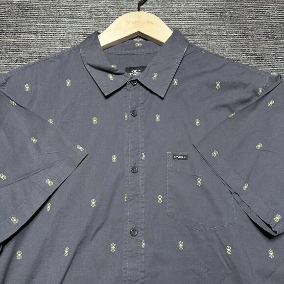 O'Neil Shirt Men's L Gray Short Sleeve Button Up SP2104106 - Picture 1 of 11